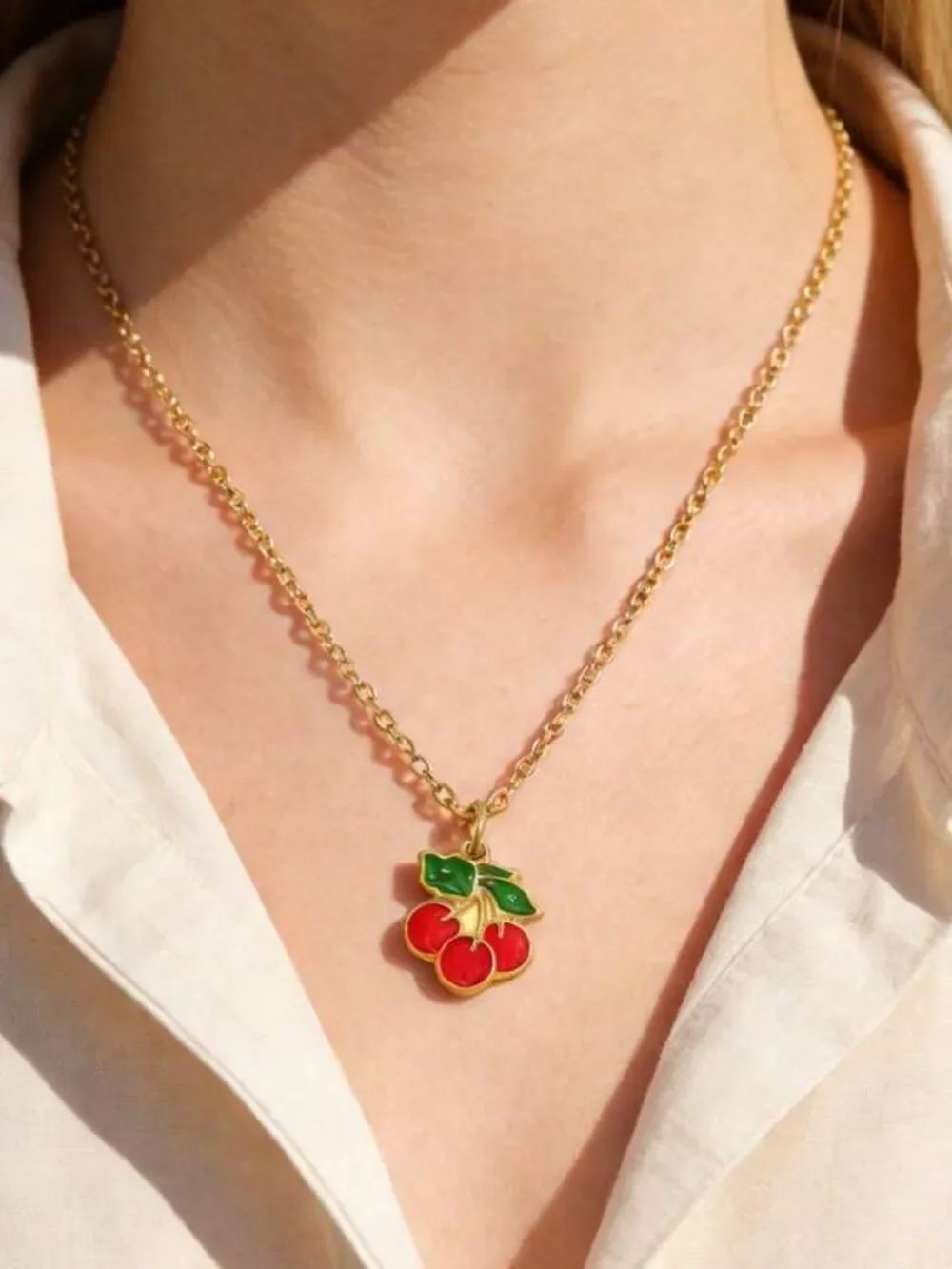 Cherry Pendant Necklace S1467